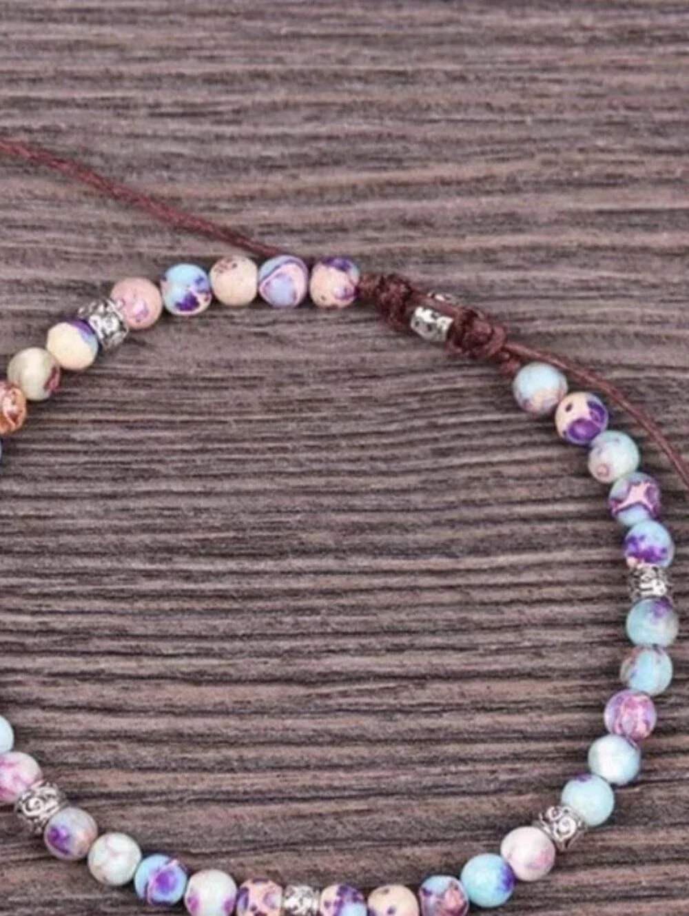💜💜NEW💜💜 PRETTY!! 4MM EMPEROR STONE Adjustable Bracelet